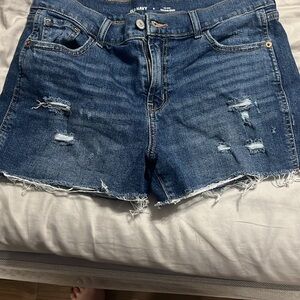Old Navy Blue Distressed Denim Shorts